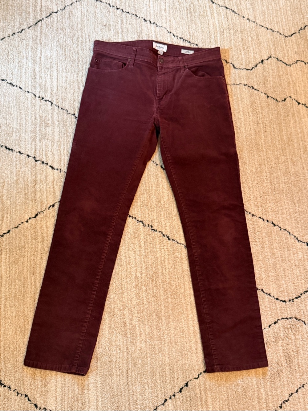 Burgundy Corduroy  Slim Straight Pants - Goodfellow